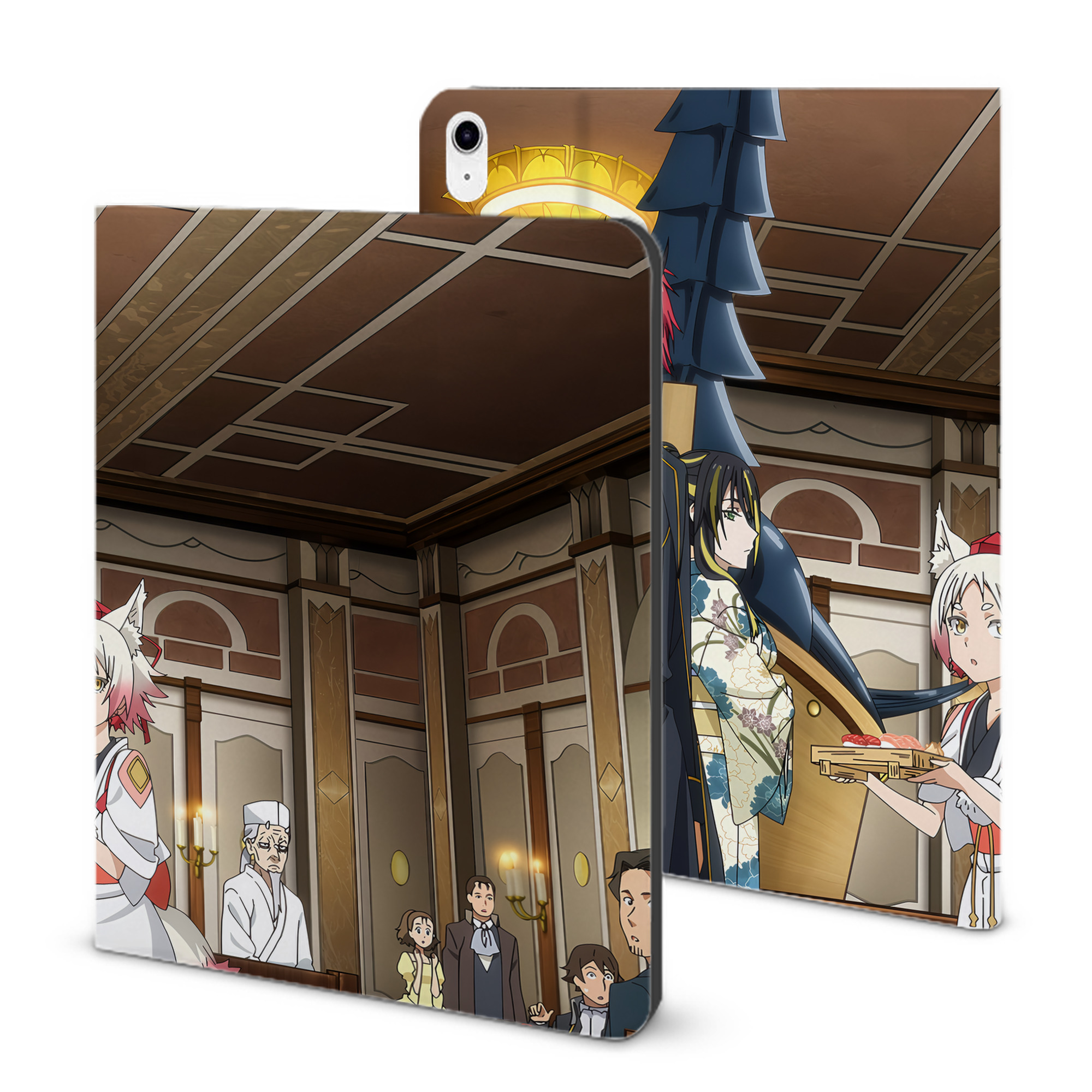 （画像用） 転スラ Regarding Reincarnated to Slime IPad ケース ブック型 PUレザー TPU 耐衝撃 軽量 薄型 ペン収納なし 全面保護 IPad 各モデル対応